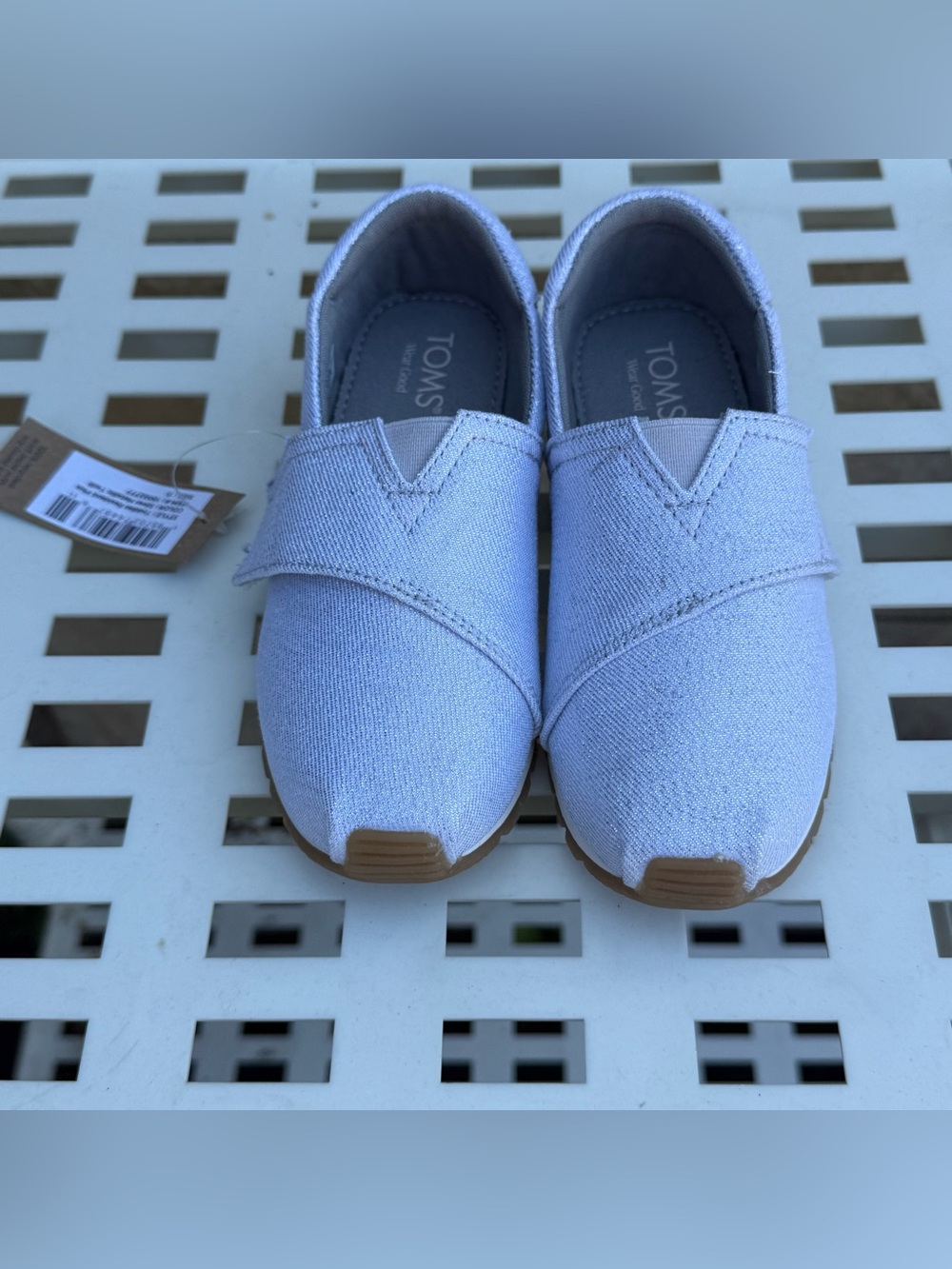 Toms Kids Slip-On Canvas Sneakers in Pale Blue